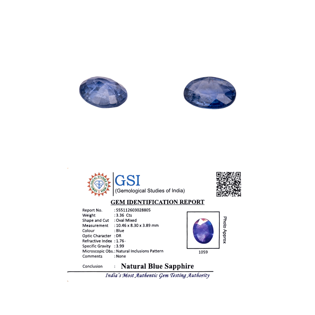 Blue Sapphire - 3.36 Carats