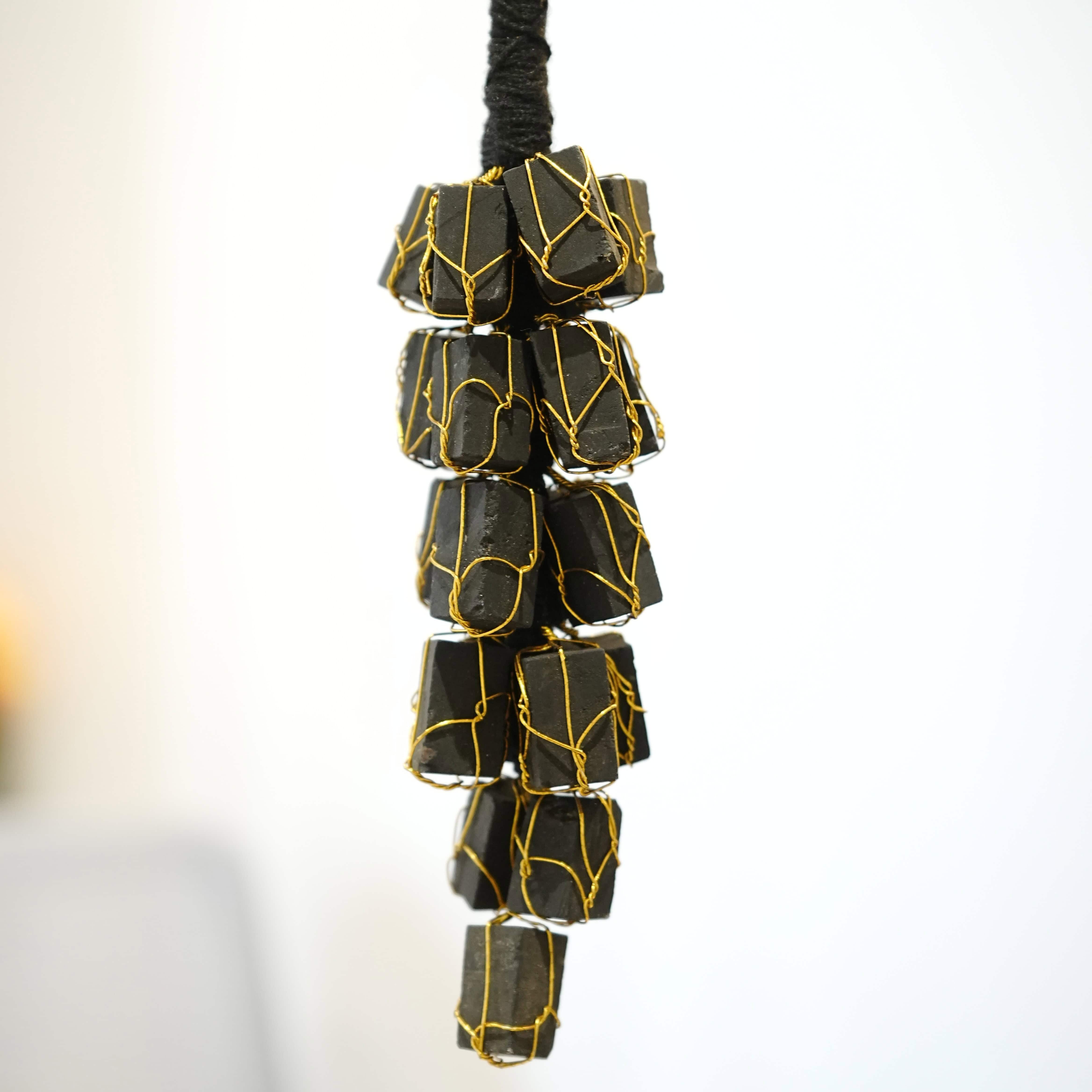 Natural Black Tourmaline Door Hanging – Protective Crystal Energy Decor
