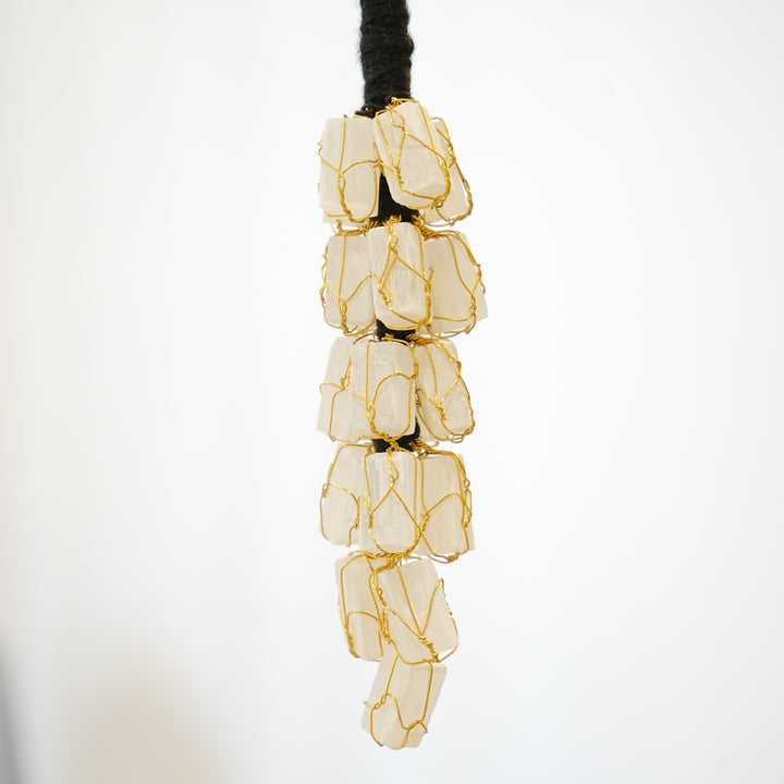 Natural Selenite Crystal Door Hanging – Handcrafted Energy Cleansing Home Decor