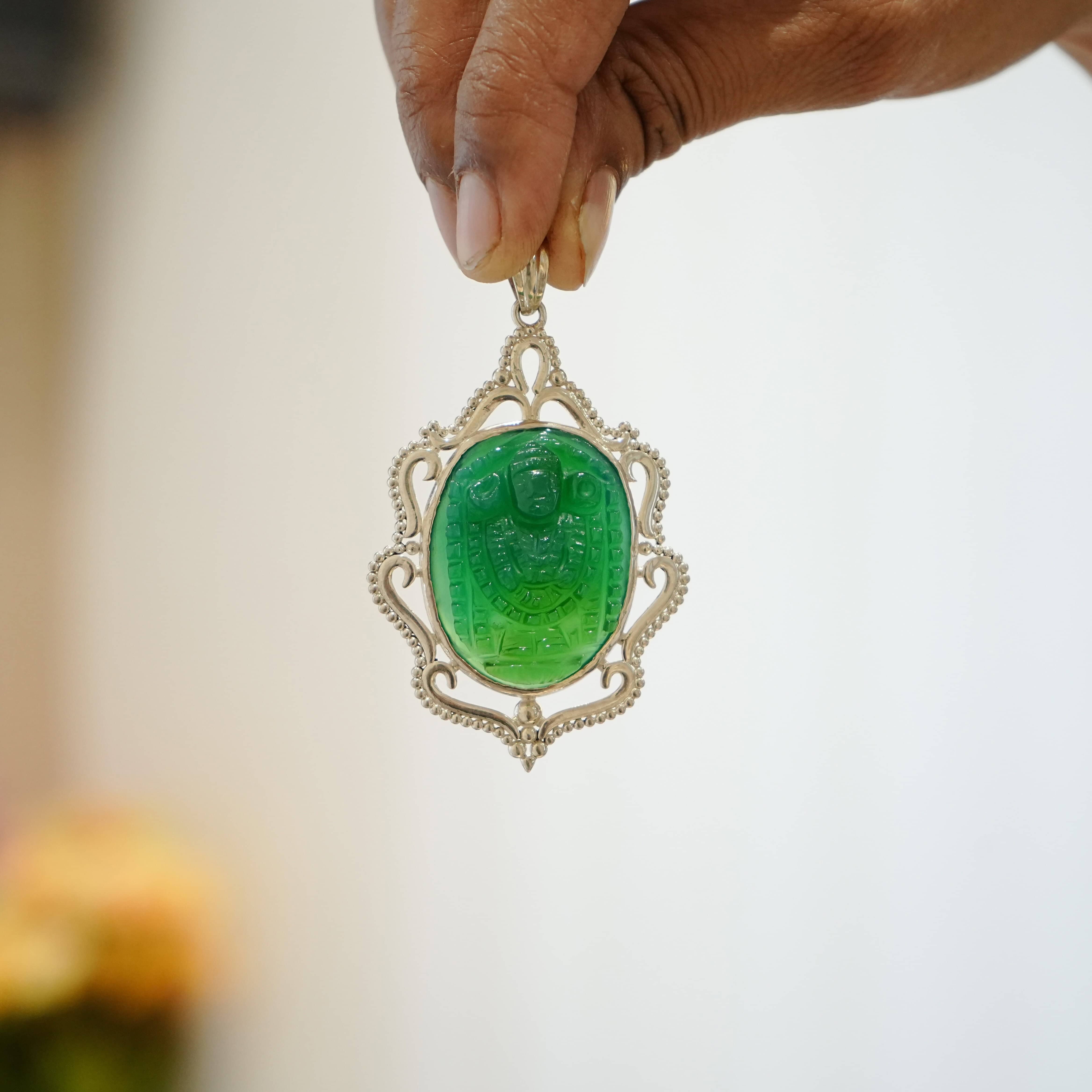 Natural Onyx Gemstone Pendant – Handcrafted Spiritual Jewelry