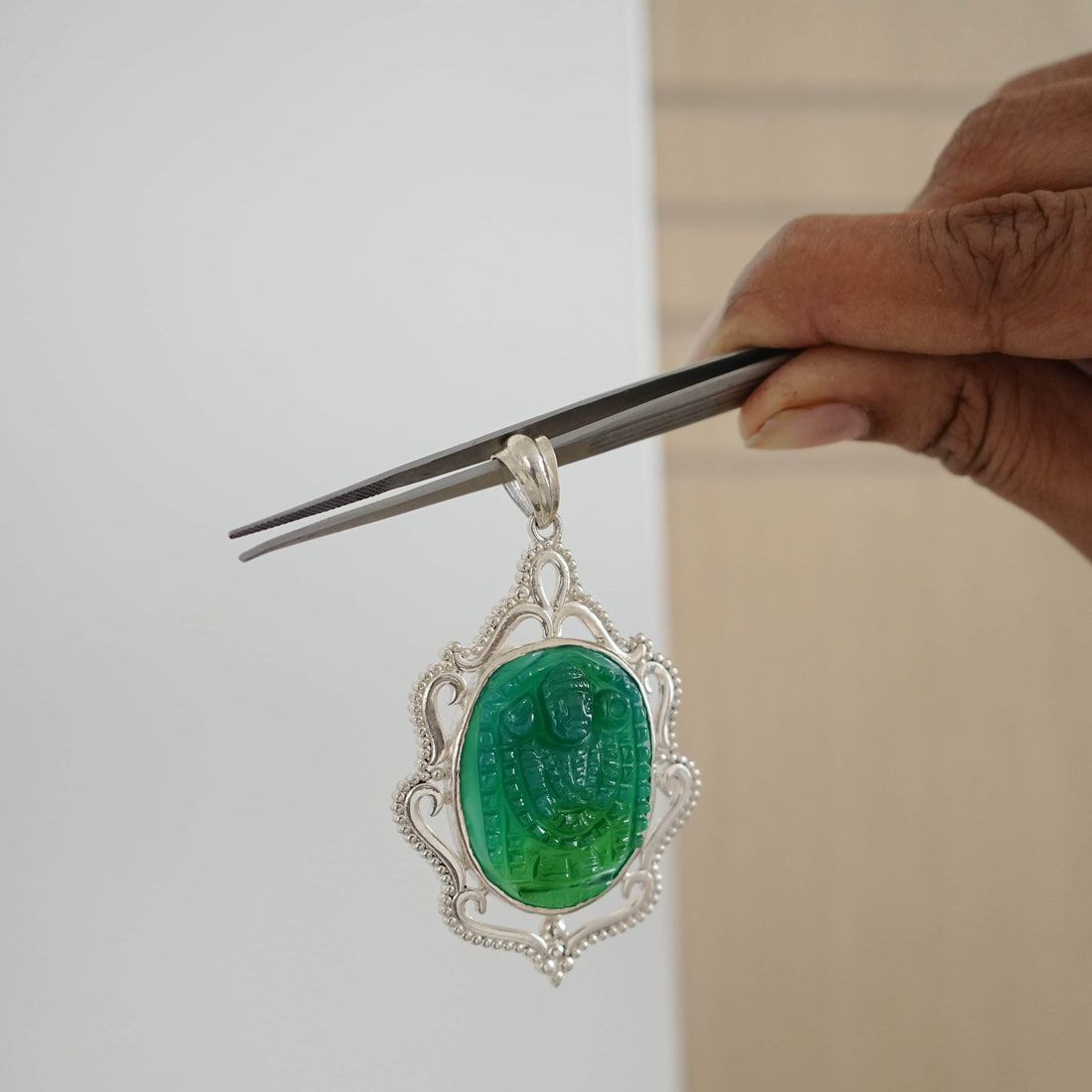 Natural Onyx Gemstone Pendant – Handcrafted Spiritual Jewelry