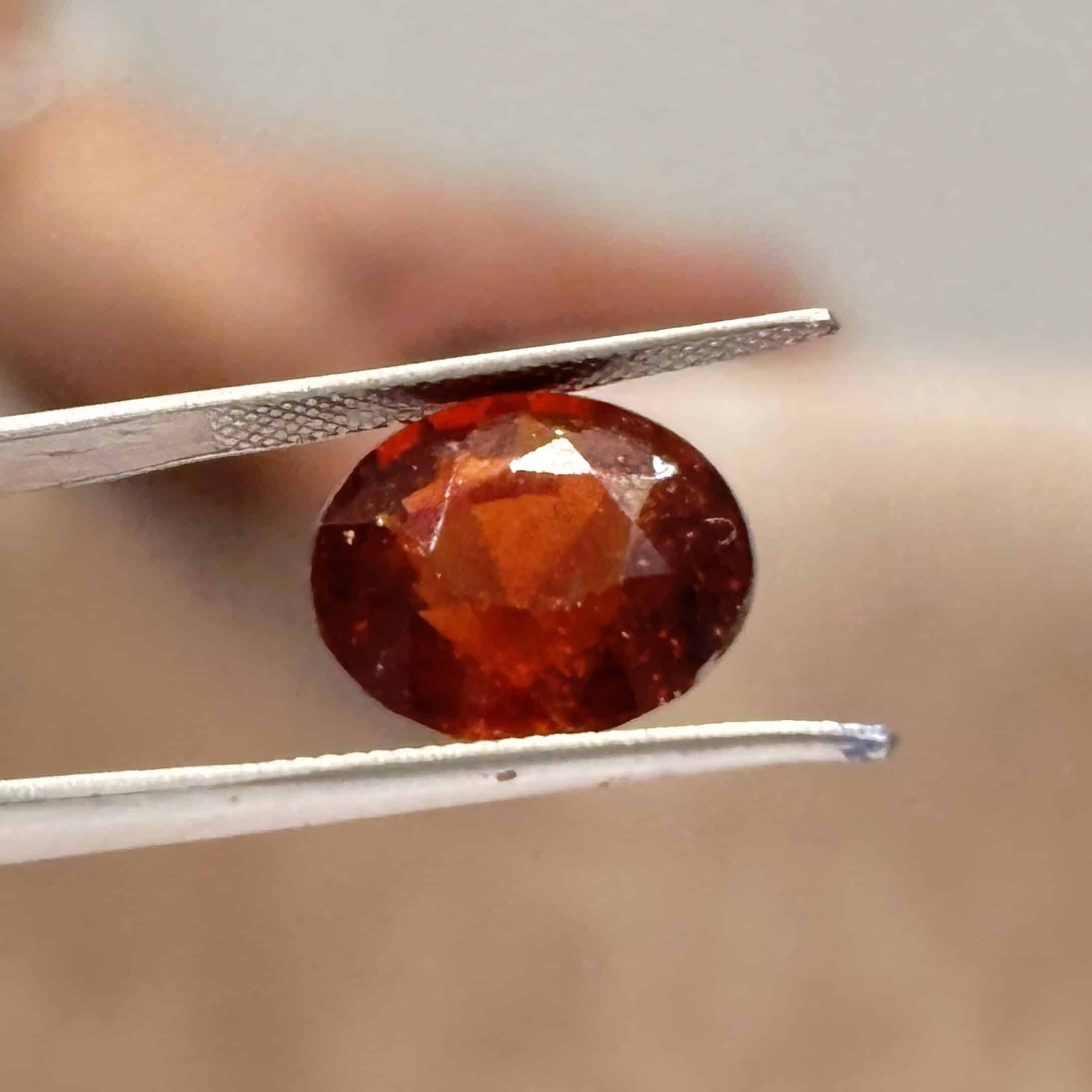 Natural Hessonite Garnet (Gomed) 10.36 Carat – GSI Certified Gemstone