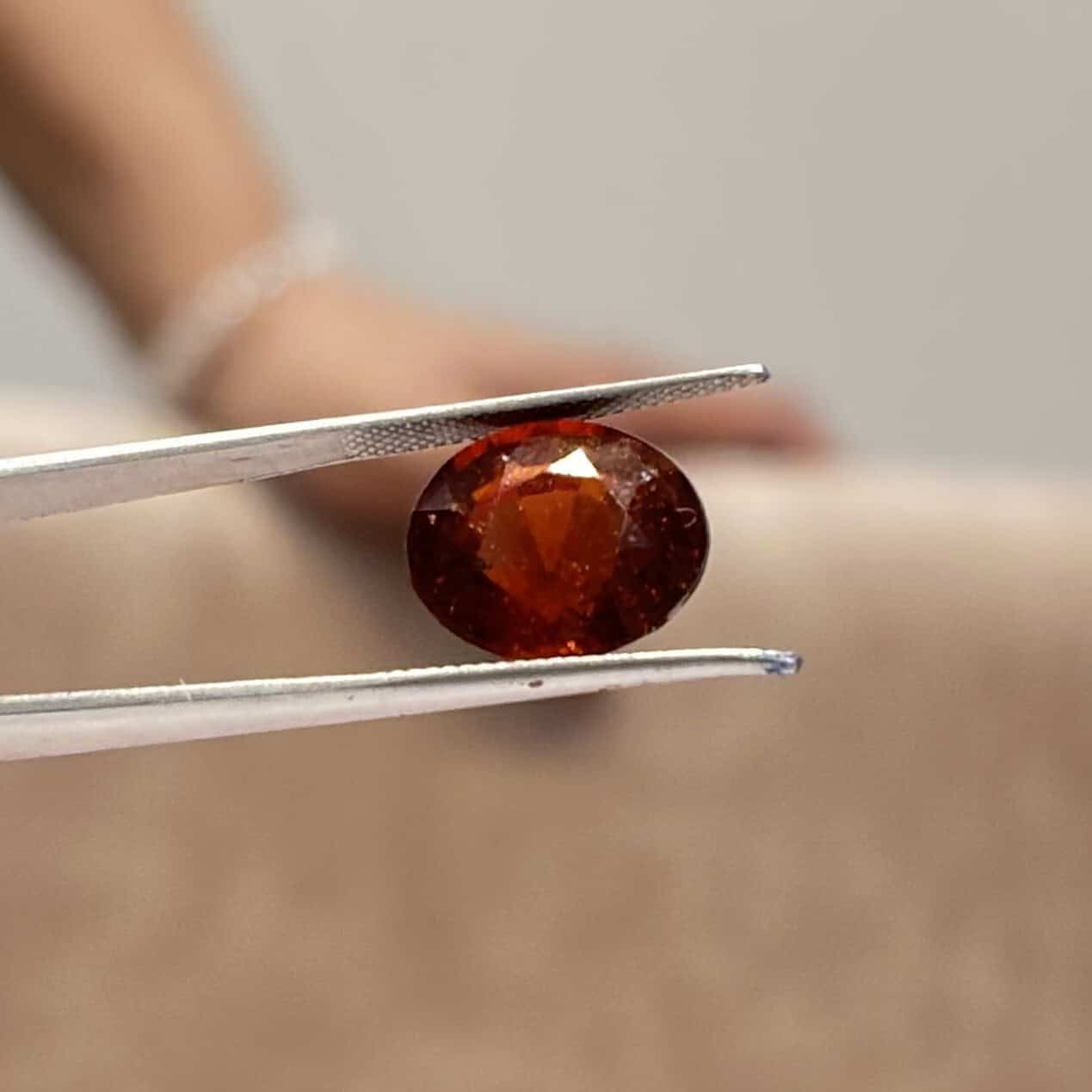 Natural Hessonite Garnet (Gomed) 10.36 Carat – GSI Certified Gemstone