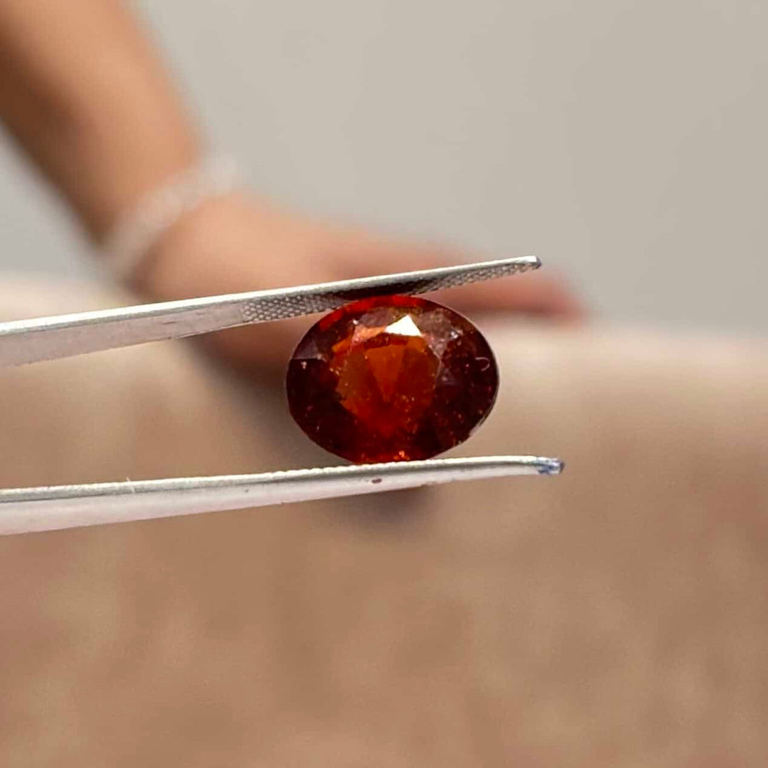 Natural Hessonite Garnet (Gomed) 10.36 Carat – GSI Certified Gemstone
