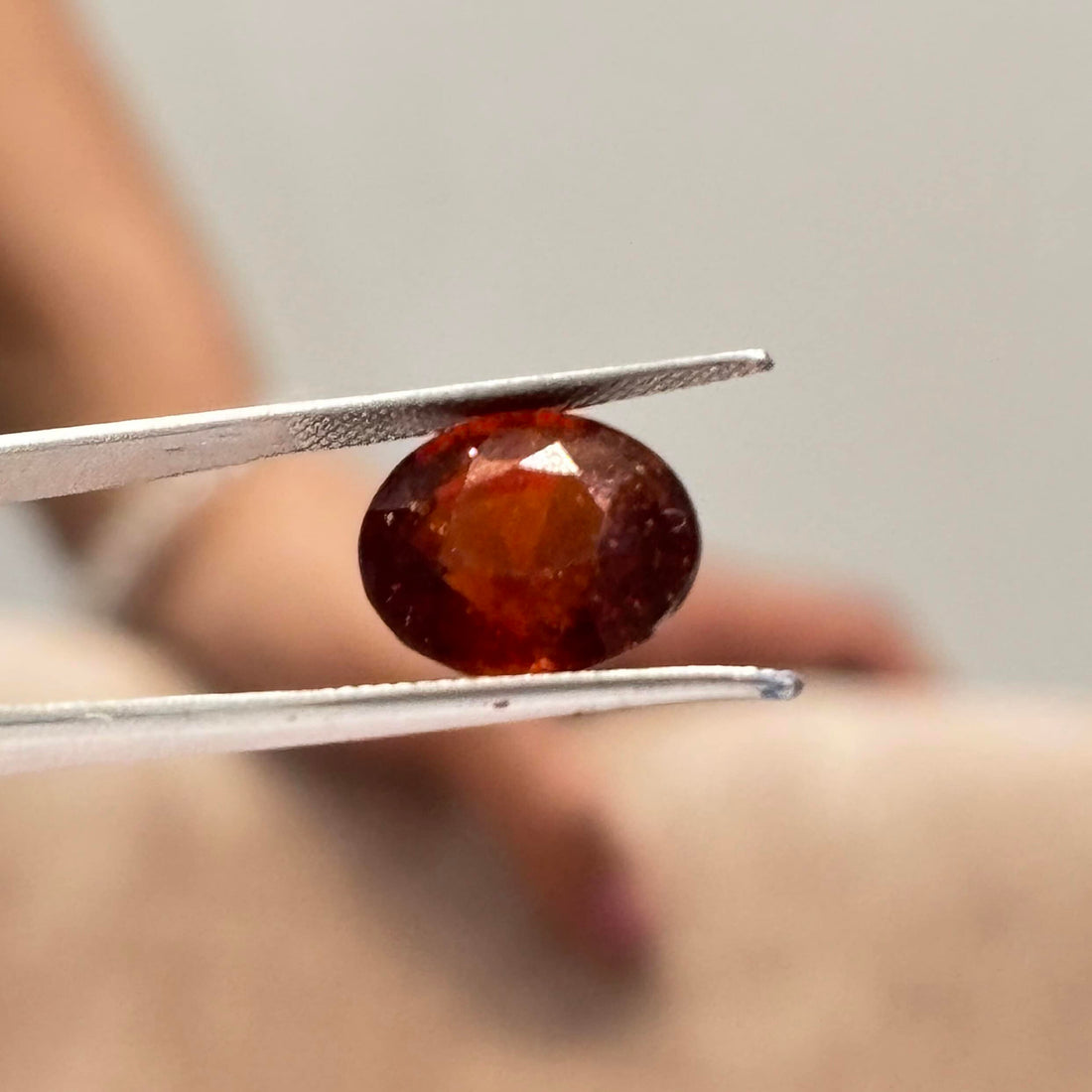 Natural Hessonite Garnet (Gomed) 10.36 Carat – GSI Certified Gemstone
